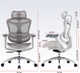 Fotel biurowy SIHOO DORO C300L Mesh White (DORO-C300L-A3-102) - obraz 6