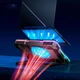 Підставка для ноутбука та MacBook Hoco DH20 Monnlight RGB notebook cooling holder 10RGB Black - изображение 7