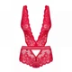 Боди Obsessive 853-TED-3 teddy красное S/M - изображение 5