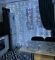 Новогодняя занавеска-гирлянда "Холодный бриллиант" 3х3м, 300 LED, холодный белый свет - изображение 14