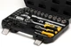 Набір торцевих насадок MASTERTOOL CrV 1/4"-1/2" тріскачка 72Т 72 шт кейс 78-5072 - зображення 3