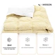 Одеяло пуховое MirSon KARMEN №1836 кассетное Bio-Beige 90% серый Bio пух 140x205 см Деми (2200003013382) - изображение 3