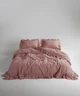 Постельное белье Limasso Stonewashed Exclusive Ranforce 200 х 220 см Old Rose - изображение 1