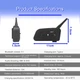 Мотогарнитура Bluetooth с интерком на шлем EJEAS V7 Влагозащищенная IP65 Мото блутуз интерком гарнитура - изображение 5