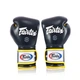 Боксерские перчатки Fairtex натуральная кожа 18 унций синие желтые. (658068) - изображение 5