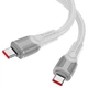 Кабель швидкої зарядки Hoco X106 Big bull PD 240W 3A/5А Передача даних Type-C на Type-C 3м Gray - зображення 1