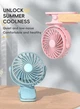 Вентилятор акумуляторний на прищіпці, 720° Rotating, Hanging Clip, Fan, Night Light, 300mAh, 4W, Blue - зображення 11