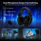 Наушники Attack Shark L80 Pro беспроводные Bluetooth и 2.4G игровые для ПК, PS, Switch, телефона - Черный - изображение 5