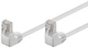 Патч-корд Goobay RJ45 FTP5e 0.25m patch AWG26 2x90° D=5.4mm Gold білий(75.09.6060) - изображение 1