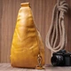 Яркая женская сумка из экокожи с акцентом на текстильную лямку Vintage 22775 Желтый - изображение 10