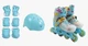 Комплект роликов с защитой SL-025 M Best Roller колеса PU светящиеся. Light Blue (размер 35-38) (179274) - изображение 1