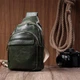 Сумка компактного размера с одной лямкой через плечо из гладкой экокожи Vintage 22771 Зеленый - изображение 10