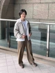 Куртка демисезонная короткая женская Uniqlo 731297308 2XL Светло-бежевая ( 1159839842) - изображение 12