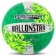Мяч волейбольный №5 18 панелей Ручной шов Полиуретан BALLONSTAR белый-желтый-зеленый VB-4070 - изображение 1