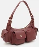 Жіноча сумка Monsen компактна сумка через плече з екошкіри бордова crossbody shoulder bag 52009 - зображення 2