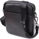 Чоловіча шкіряна сумка через плече Vintage чорна компактний мессенджер crossbody 51519 - зображення 1