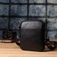 Чоловіча шкіряна сумка через плече Vintage чорна компактний мессенджер crossbody 51519 - зображення 3