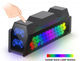 Зарядна станція Dualsense PS5 Dobe TP5-3571 з RGB підсвіткою. Зарядка для джойстика PS5. Док Станція DualSense Black - изображение 1