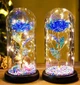 Оригінальний подарунок Троянда в скляній колбі з LED-підсвіткою Rose of Love - зображення 2