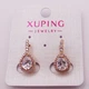 Сережки із медичного сплаву з каменем Xuping 20х10 мм 19376 - зображення 3