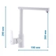 Змішувач для кухні Plamix Mario-017 White (без підводки) (PM0557) - зображення 2