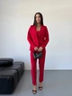 Жіночий класичний костюм трійка (піджак+топ+брюки) Uaclothes 46-48 Червоний (like34247-146551350) - изображение 1