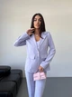 Жіночий класичний костюм трійка (піджак+топ+брюки) Uaclothes 44-46 Лавандовий (like34252-146601357) - изображение 3