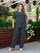 Жіночий трикотажний прогулянковий костюм (блуза + брюки) Uaclothes 48-50 Синій (like34295-147031371) - изображение 2