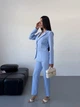 Жіночий класичний костюм трійка (піджак+топ+брюки) Uaclothes 42-44 Блакитний (like34250-146581349) - изображение 4