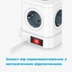 Мережевий фільтр із захистом Toperek на 5 розеток з USB та Type-C шнур 2 метри білий (005606) - зображення 5
