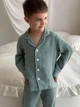 Детская муслиновая пижама брюки+рубашка длинный рукав VIVA от COSY 116-122 см, эвкалипт VIMUЕ5453 - изображение 4