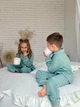 Детская муслиновая пижама брюки+рубашка длинный рукав VIVA от COSY 116-122 см, эвкалипт VIMUЕ5453 - изображение 6