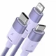 Кабель тройной - комбо 3 в 1 Micro-USB + Lightning + Type-C Baseus StarSpeed 1.2m 3.5A (CAXS000005) - изображение 2