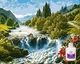 Набір алмазної мозаїки на підрамнику ColorArt Красивий водоспад 40x50 SPP081 + Подарунок лак для покриття - зображення 1