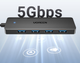 Hub USB Ugreen USB 3.0 do 4 x USB 3.0 Black (UGR-25851) - obraz 3