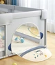 Детский игровой манеж Terrio Teddy M 120×180 см серый для малышей, с пластиковой дверцей, ручками и 60 цветными мячиками - изображение 6
