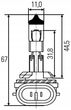 Żarówka samochodowa Hella Standard H27W/2 27 W 12 V (8GH008991031) - obraz 2