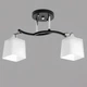 Люстра потолочная Light House SR-20291/2 BK+CR L570*W140*H220 E27 черная + хром, плафон белый - изображение 1