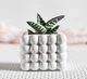 Бетонное кашпо горшок для кактусов и суккулентов (Белое) GREYMIX Concrete Art - изображение 6