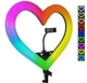 Кольцевая лампа LED RGB JM26-10 Сердце 26 см Black USB - изображение 2