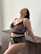 Комплект белья plus size топ и трусики, лео с кружевом, 3XL - изображение 4
