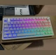 Ігрова механічна клавіатура AULA F75 з RGB підсвіткою White Contour Lines - изображение 2