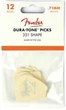Набор медиаторов Fender Dura-Tone Delrin Picks 0.71 Mm, 351 Shape - 12 Pack Olympic White - изображение 4