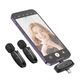Микрофон-петличка HOCO L15 Dual-mic clip-on wireless digital microphone (iP/Type-C) Black (6942007638623) - изображение 5