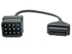 Кабель переходник BauTech для Renault 12 Pin к 16 Pin OBD2 Чёрный (1004-799-00) - изображение 6