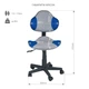 Комплект для підлітка парта Fundesk Fiore II Grey + стілець для школяра FunDesk LST3 Blue-Grey - зображення 10