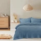 Покривало Lotus Home 151784 240*260 см Бавовна + бамбук Петроль - изображение 2