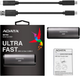 Dysk SSD ADATA SE760 256GB USB 3.2 Type-C 3D NAND TLC Titanium Gray (ASE760-256GU32G2-CTI) External - obraz 5