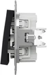 Вимикач кнопоковий Schneider Electric Asfora самозажимний антрацит EPH0700171 - зображення 3