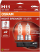 Набір автоламп Osram Night Breaker Silver H11 55W 12V 2 шт (64211NBS-2HB) - зображення 2